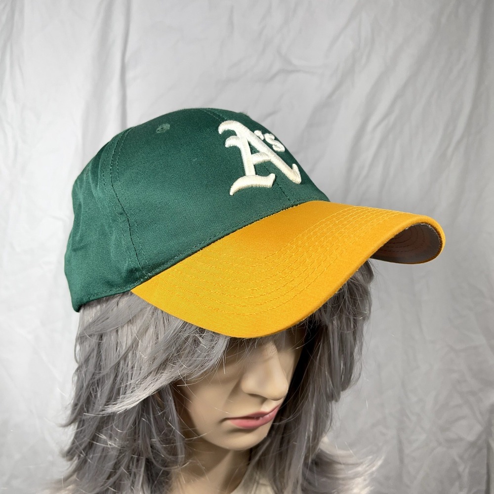Oakland Athletics Hat Cap Strap Back Green Yellow MLB Adjustable Mens OSFM